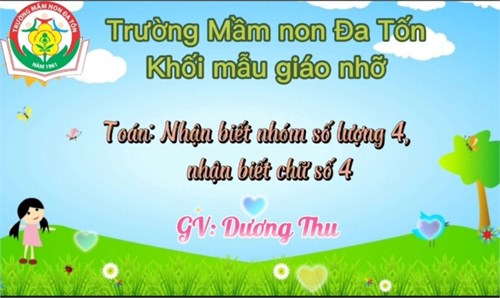 Khối MGN Trường MN Đa Tốn ứng dụng PP Montessori vào hoạt động cho trẻ làm quen với toán